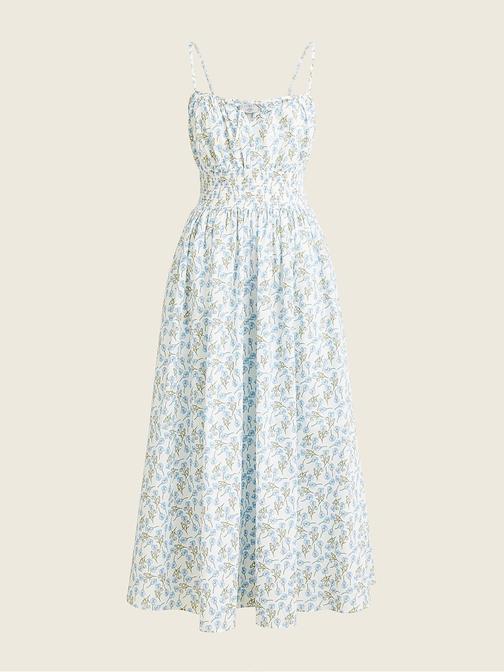 J. CREW Smocked-waist dress in Liberty Rose floral Sundress Sz 16 NWT